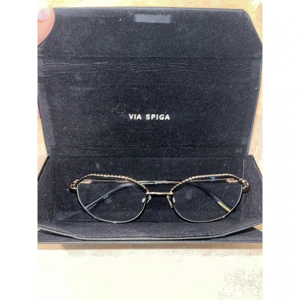 Via Spiga Fiammetta Zyloware Eyeglasses Frame Gold Metal Full Rim 53-18-135